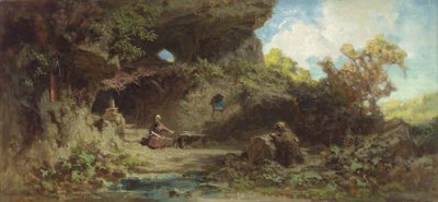 Ein Einsiedler in den Bergen von Carl Spitzweg