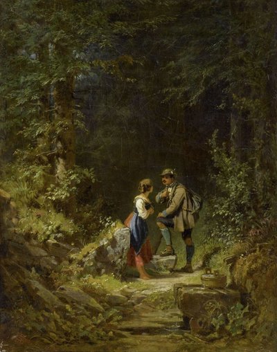 Begegnung im Walde von Carl Spitzweg