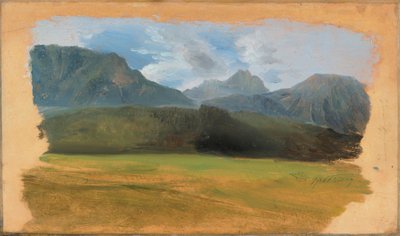 Blick aus der Ramsau gegen das Dachsteinmassiv von Carl Spitzweg