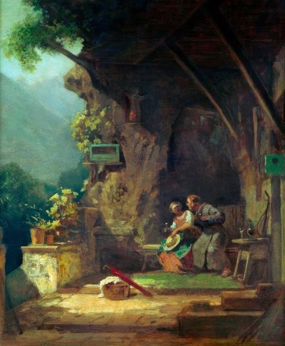 Der verliebte Einsiedler von Carl Spitzweg