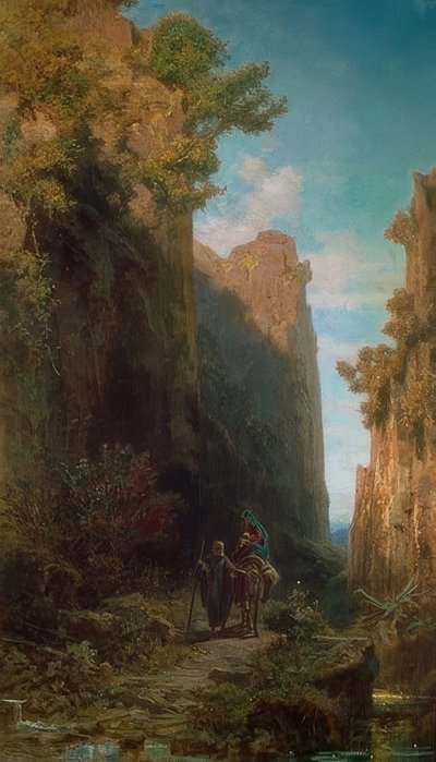 Die Flucht nach Ägypten von Carl Spitzweg
