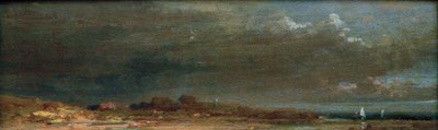 Landschaft am See – Chiemseelandschaft von Carl Spitzweg