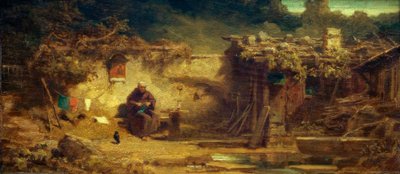Strickender Einsiedler von Carl Spitzweg