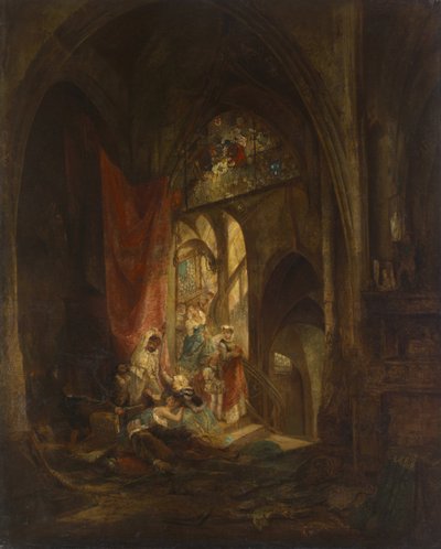 Szene auf der Schlosstreppe von Carl Theodor von Piloty