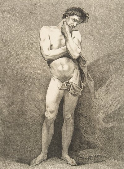 Ein Académie: Stehender Mann von Carle van Loo