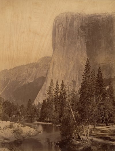 El Capitan, Yosemite, 1865-66 von Carleton Emmons Watkins