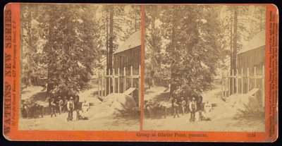 Gruppe am Glacier Point, Yosemite von Carleton Watkins