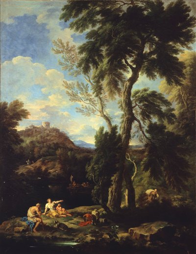 Landschaft mit Pilger von Carlo Antonio Tavella