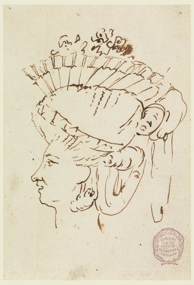 Kopf einer Frau mit Hut von Carlo Marchionni