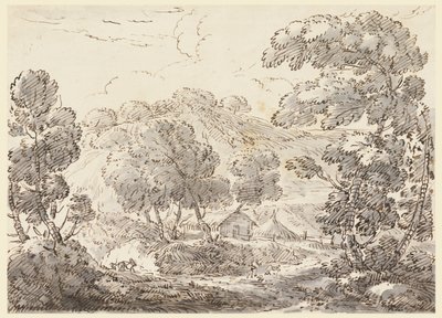 Haus in einer bewaldeten Landschaft von Carlo Marchionni
