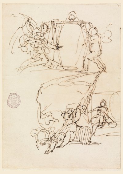 Drei Skizzen von Carlo Marchionni
