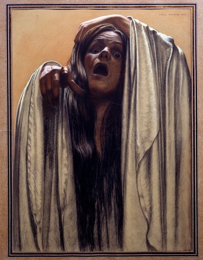 Studie für "Die Welle", 1907 von Carlos Schwabe