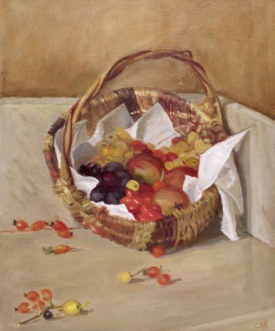 Korb mit Früchten von Caroline Hervey Bathurst