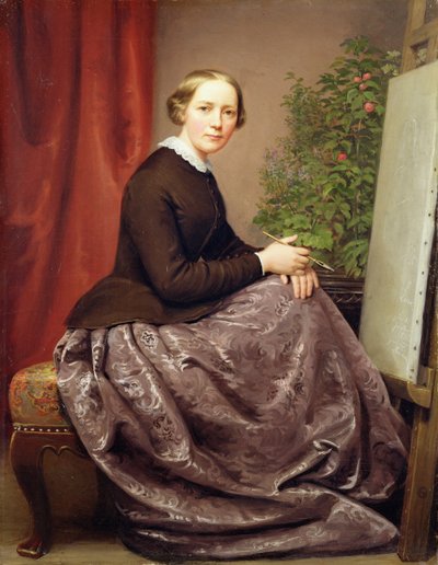 Selbstporträt, 1855 von Caroline von der Embde