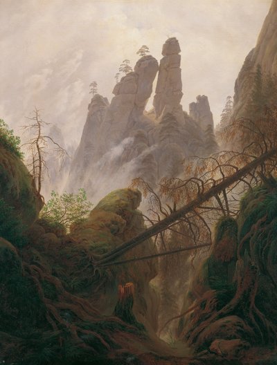 Felsenlandschaft im Elbsandsteingebirge von Caspar David Friedrich