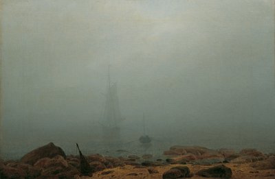 Meeresstrand im Nebel von Caspar David Friedrich