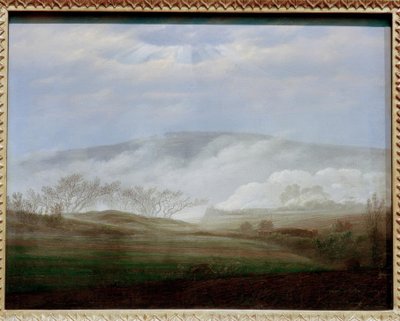 Nebel im Elbtal von Caspar David Friedrich