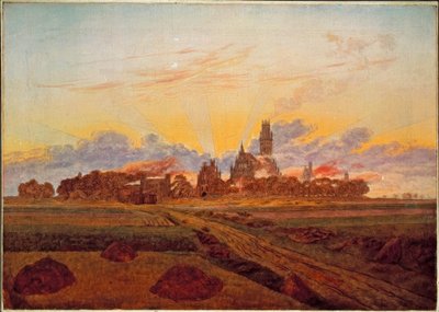 Sonnenaufgang bei Neubrandenburg von Caspar David Friedrich