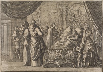 Sterbebett von Ludwig XIII., 1643 von Caspar Luyken (attributed to)