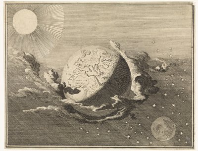 Universum mit Erde, Sonne, Mond und Sternen von Caspar Luyken