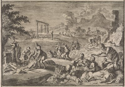 Die Hungersnot in Deutschland, 1637, 1701 von Caspar Luyken