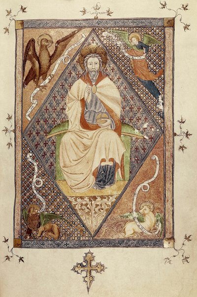 Christus in Majestät (in Herrlichkeit) (Miniatur) von Catalan School