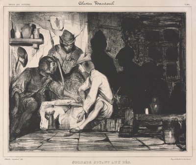 Soldaten beim Würfelspiel, 1900er Jahre von Celestin Francois Nanteuil