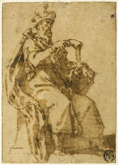 Samuel auf dem Thron von Cesare Nebbia