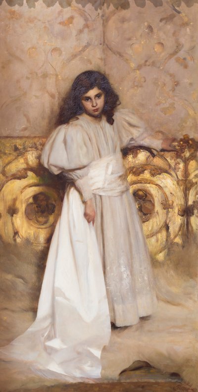Porträt der Tochter Irene von Cesare Tallone