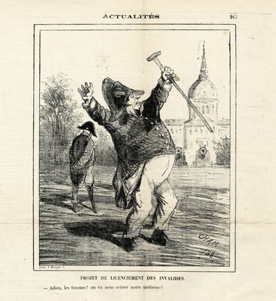 Illustration von Cham in Le Charivari von Amédée de Noé