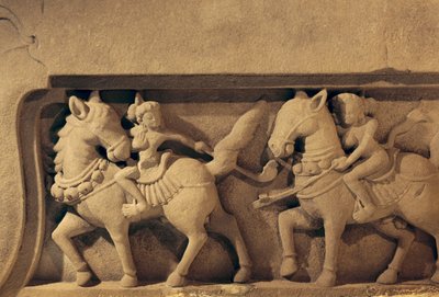 Relief von Polospielern, My Son Stil von Cham School