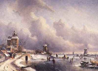 Winterlandschaft von Charles (circle of) Leickert