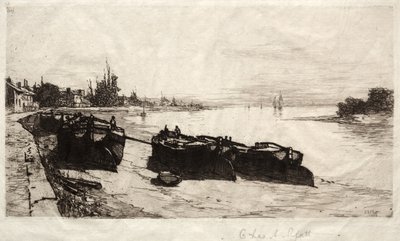 Schlammboote auf der Themse, 1883 von Charles Adams Platt
