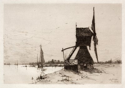 Windmühle an der Küste, 1884 von Charles Adams Platt
