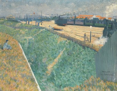Die Westbahn beim Verlassen von Paris. 1886 von Charles Angrand