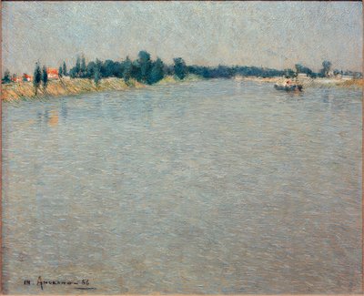 Die Seine – der Morgen von Charles Angrand