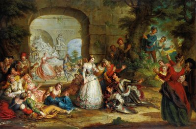 Roland und die Hochzeit von Angelique von Charles Antoine Coypel