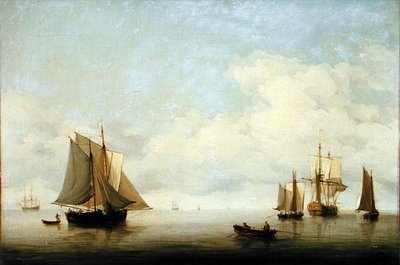 Meereslandschaft mit Schiffen von Charles Brooking