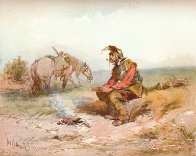 Langham Skizze: Das Biwak, um 1885 von Charles Cattermole