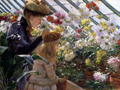 Chrysanthemen von Charles Courtney Curran