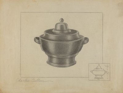 Zinn-Zuckerdose von Charles Cullen