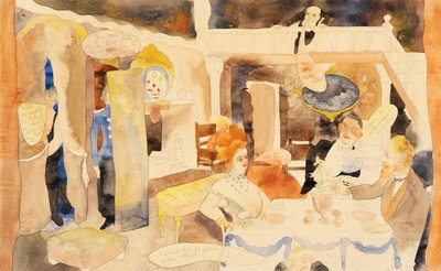 Lulu und Alva Schön beim Mittagessen von Charles Demuth