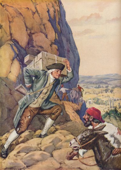 James Bruce hilft seinem Anhänger, um 1925 von Charles Dudley Tennant