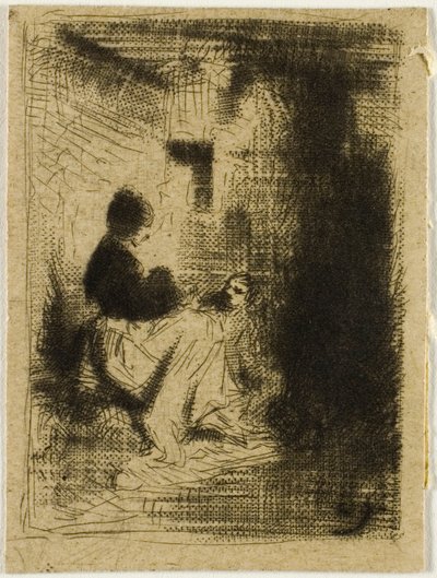 Eine Frau und ihr Kind von Charles Emile Jacque