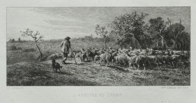 Ankunft auf dem Feld von Charles Emile Jacque