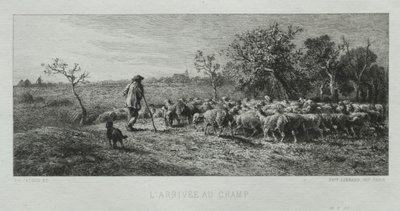 Ankunft auf dem Feld von Charles Emile Jacque