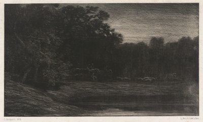 Hirschjagd von Charles Emile Jacque