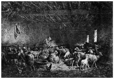 La Bergerie, Der Schäfer, 1825-1890 1924 von Charles Emile Jacque