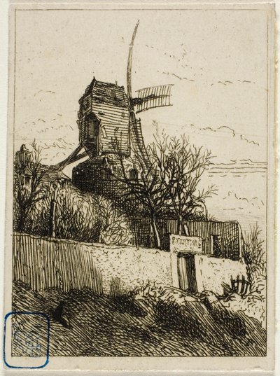 Kleine Mühle in Montmartre von Charles Emile Jacque