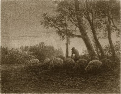 Poetische Abenddämmerung von Charles Emile Jacque